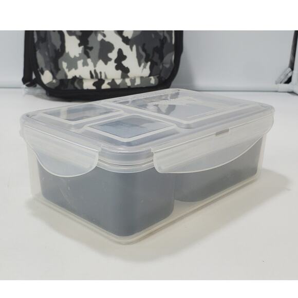 Arctic Zone Small Insulated Lunch Tote, Black Camo w/ 4 Plastic Bento Containers - Picture 4 of 6